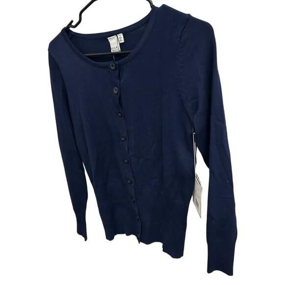Vila Milano NWT Navy Blue Button Up Cardigan Sweater Sz Small - Picture 3 of 11